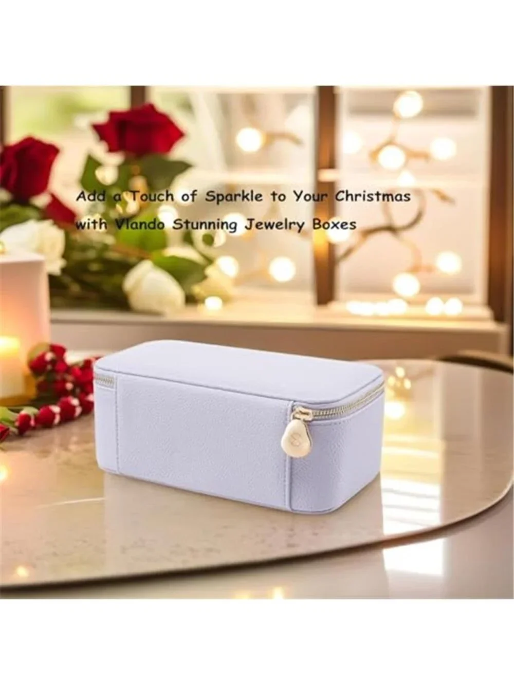 Travel Jewelry Organizer Box Removable Pouches Storage Case Gift For Women